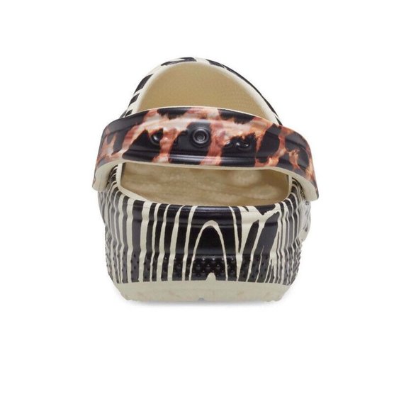Crocs Classic Animal Remix Clog Bone White Black Wild Zebra Size Men7/women 9 - Picture 5 of 5
